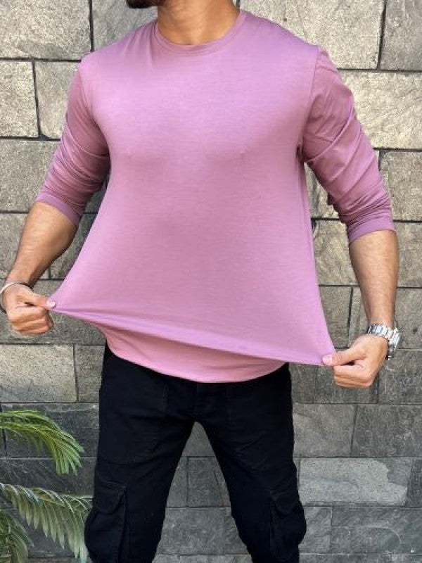 Smooth Cotton Lycra  Grape  Fullsleeve Tshirt