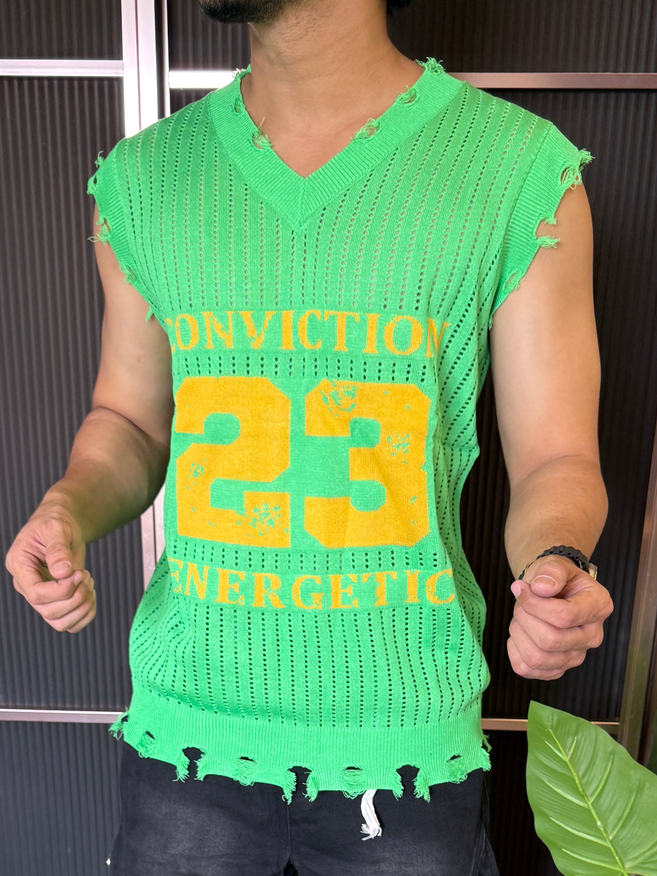 Imported Knit Green Tank