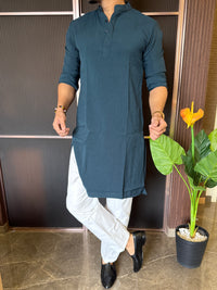 Plain Stretchable Kerosene Kurta