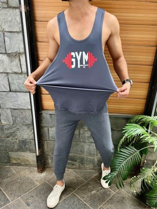Oversize Grey Gym Tank