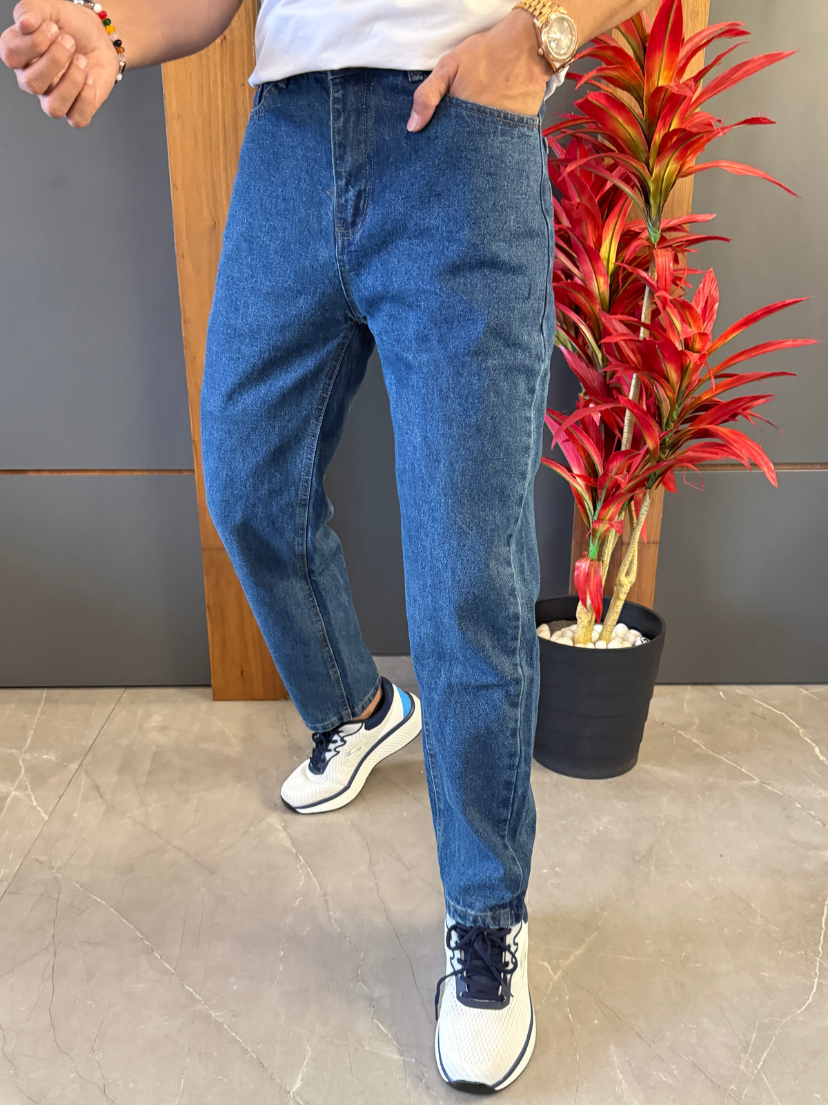 Baggy Boyfriend Dark Blue jeans