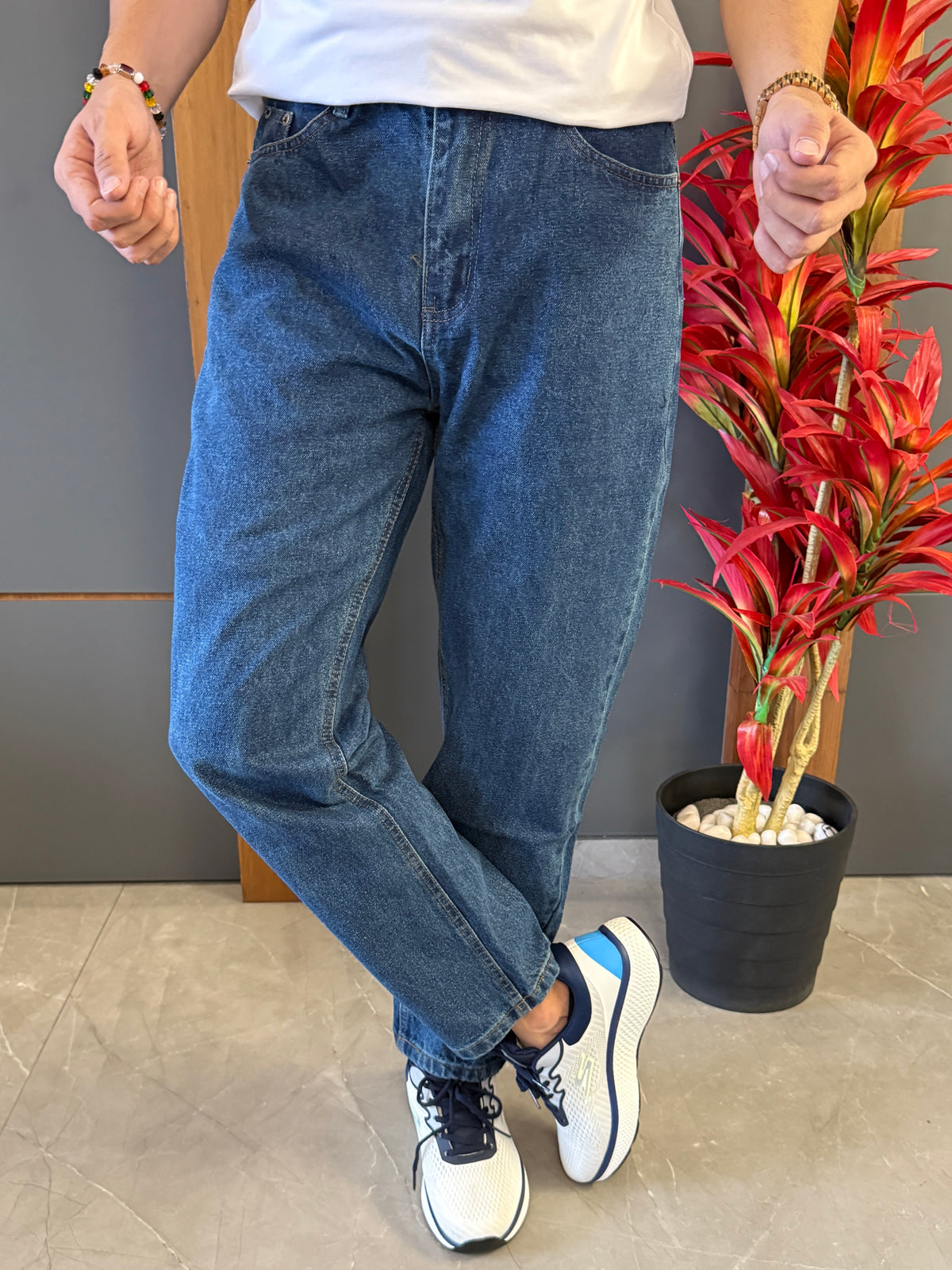 Baggy Boyfriend Dark Blue jeans