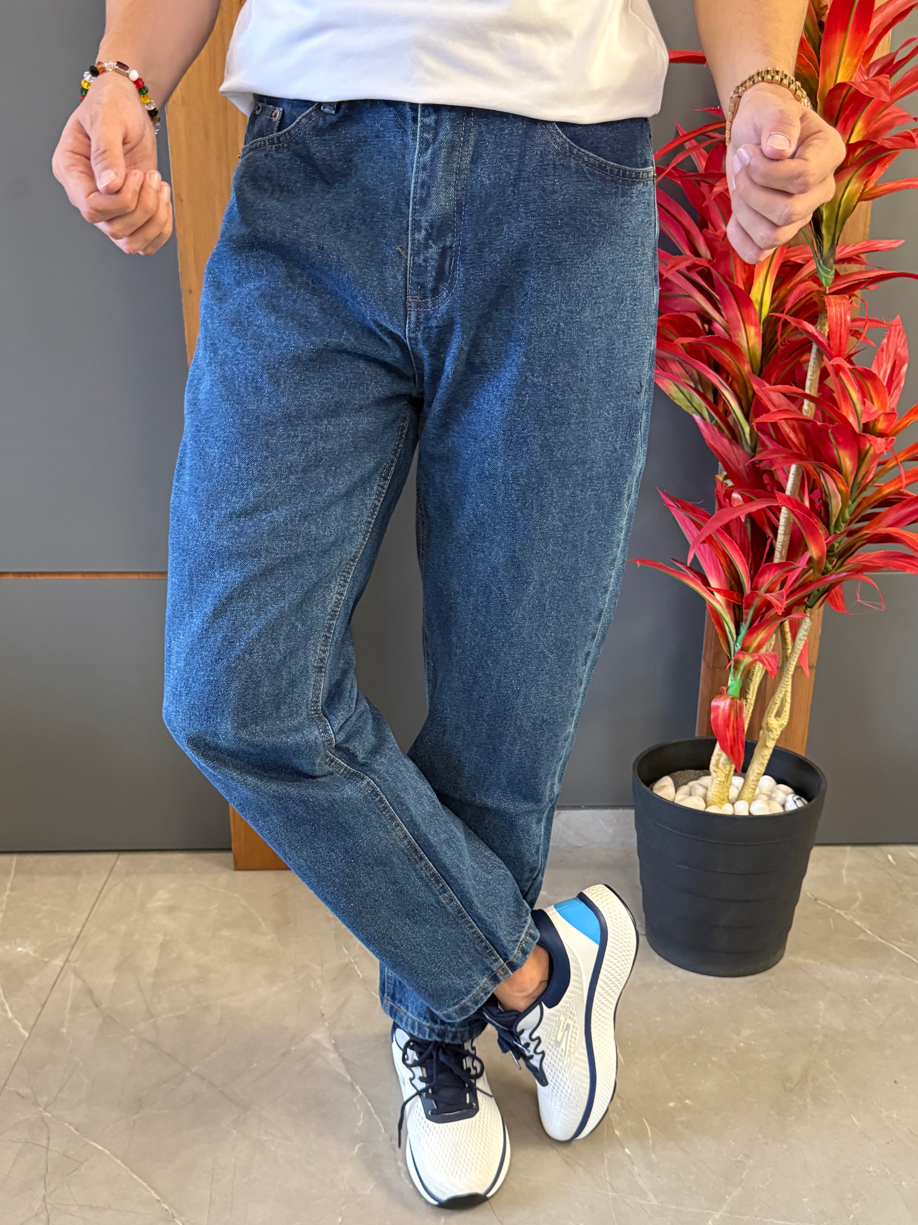 Baggy Boyfriend Dark Blue jeans