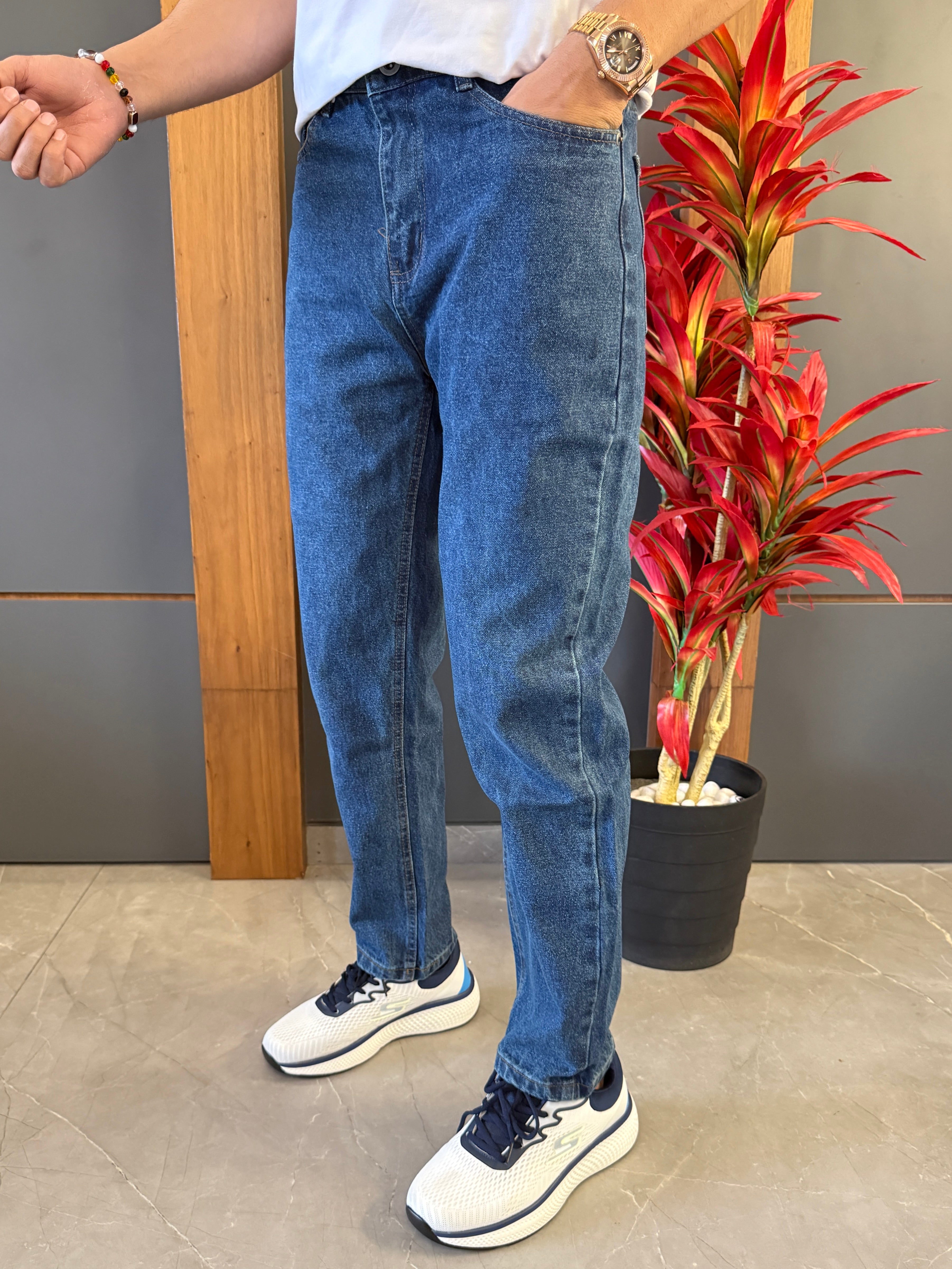 Baggy Boyfriend Dark Blue jeans