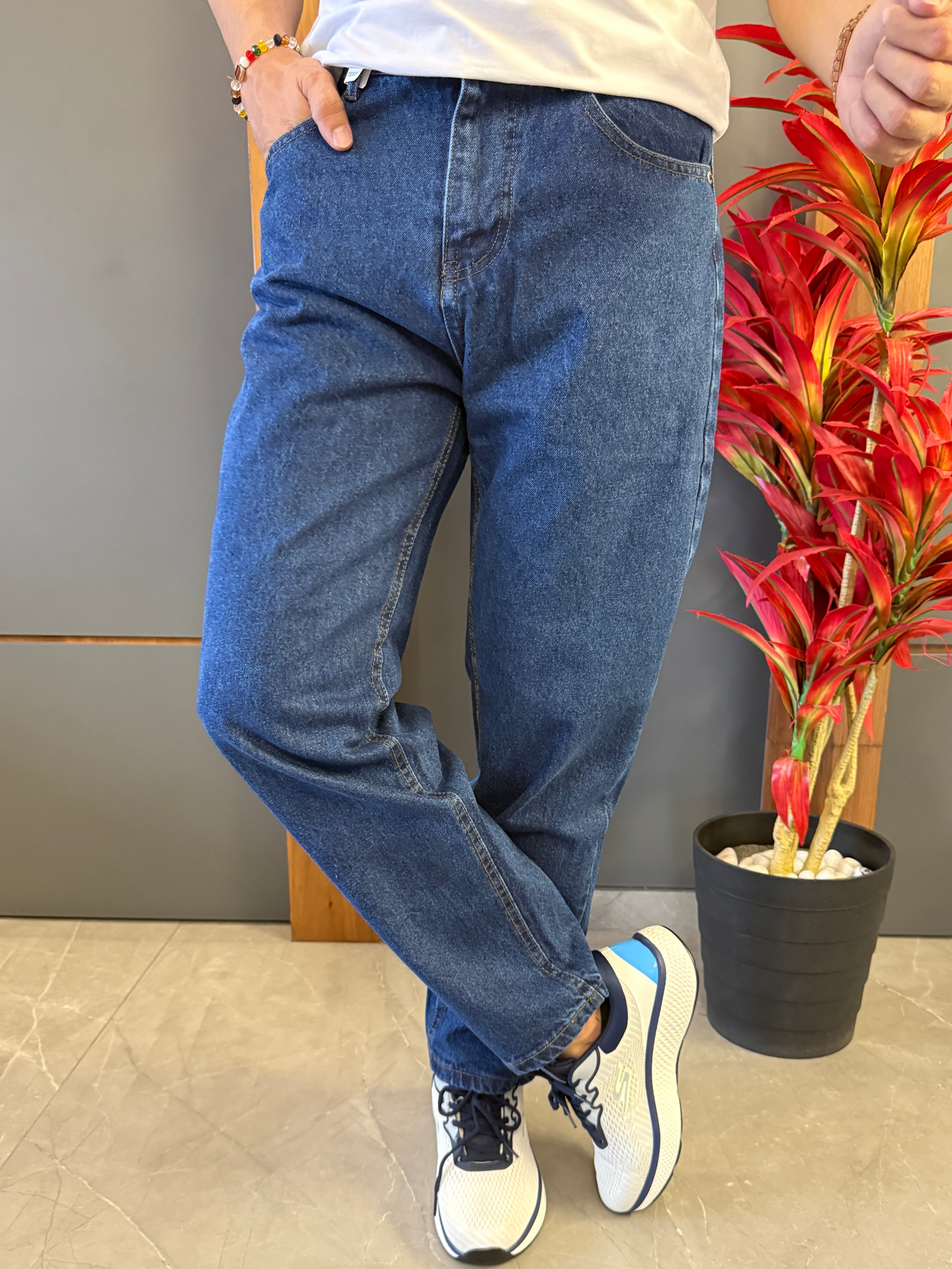 Baggy Boyfriend Ink Blue jeans