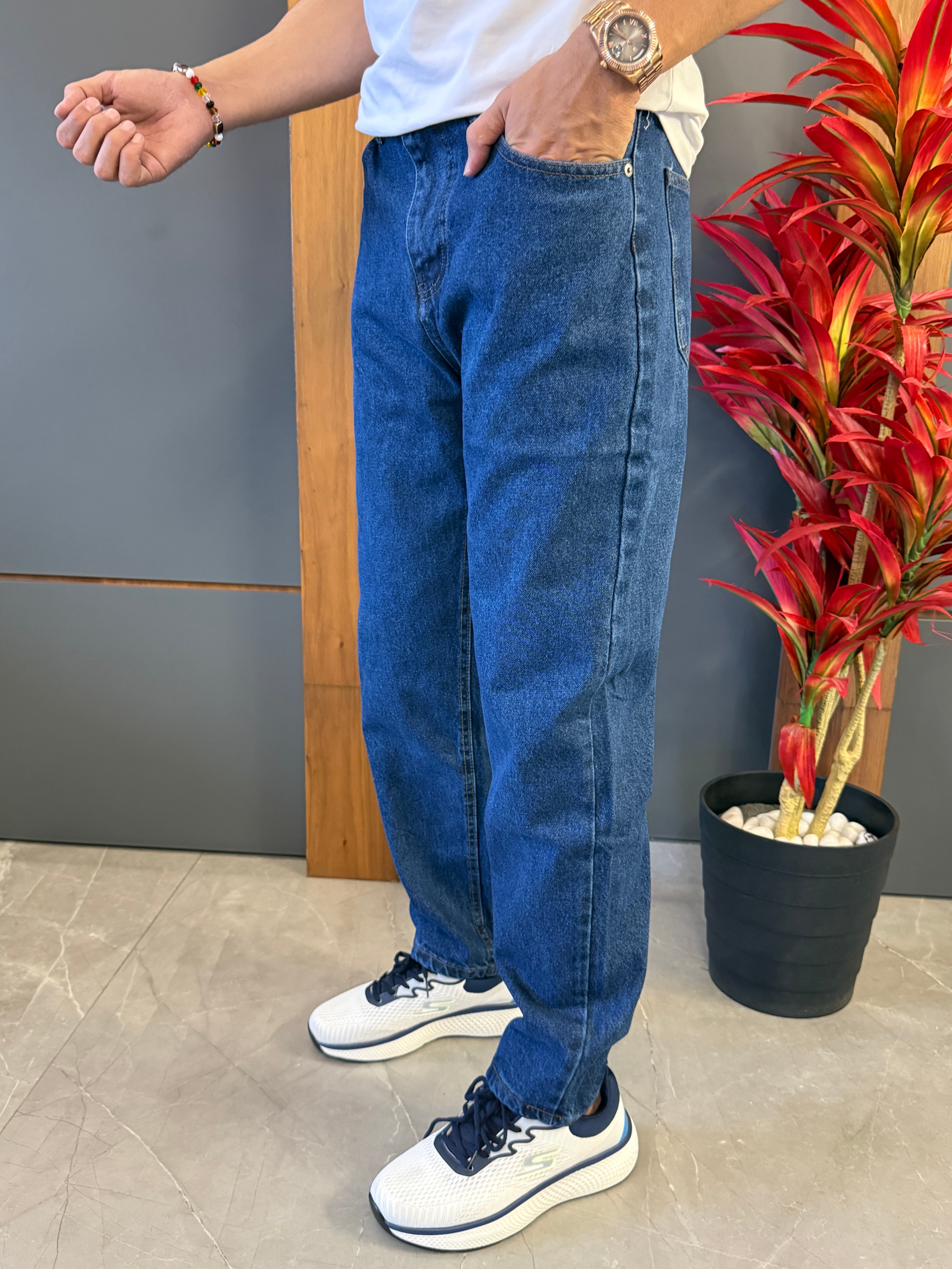 Baggy Boyfriend Ink Blue jeans
