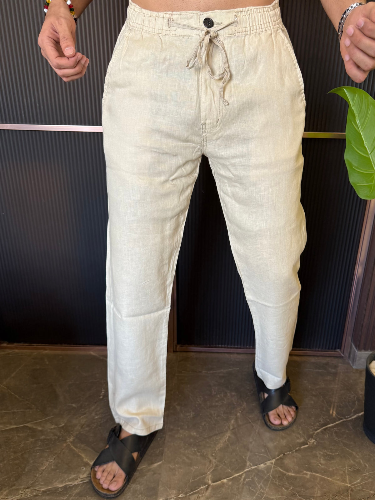 Pure Linen Beige Pant