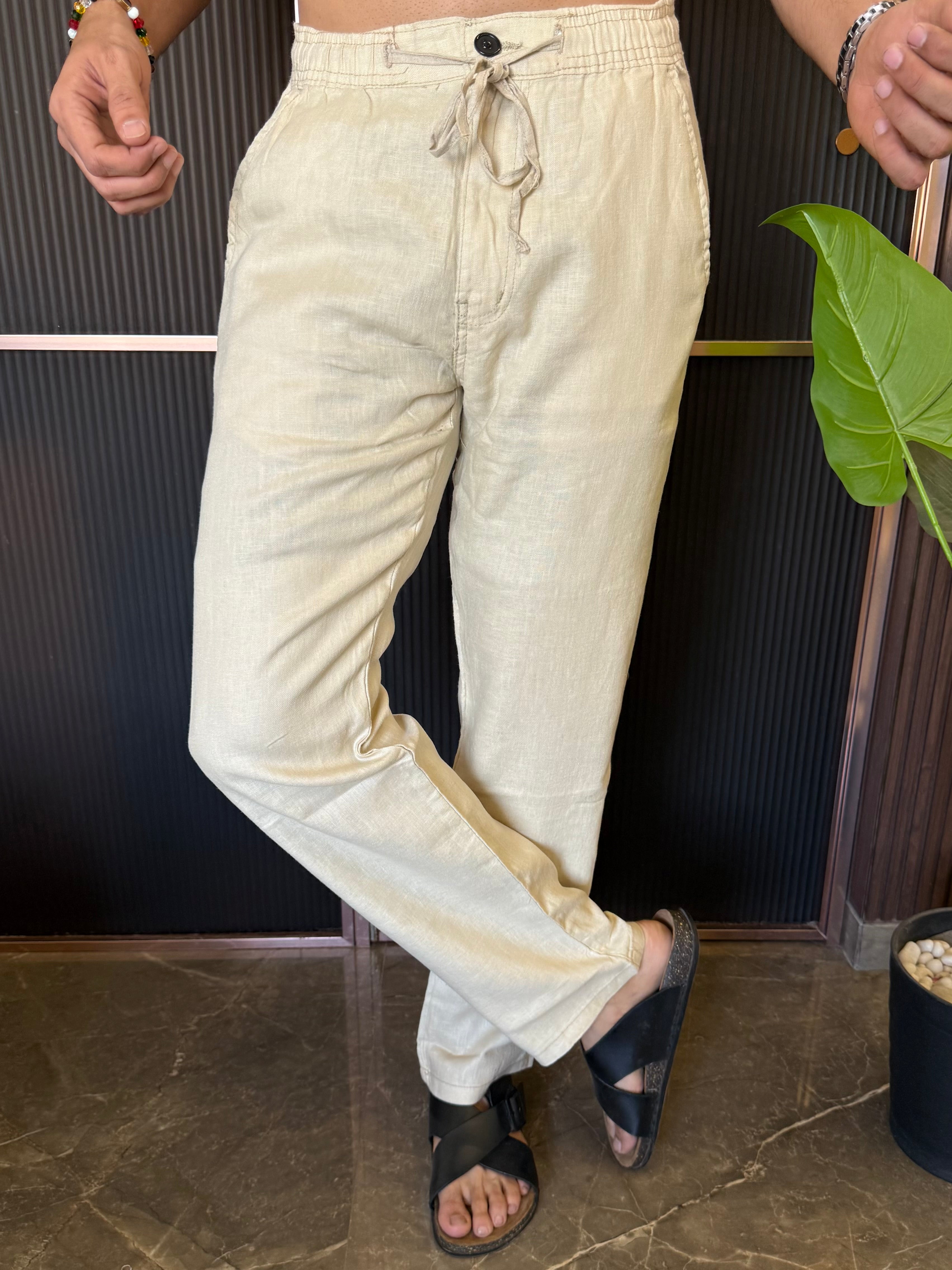 Pure Linen Beige Pant