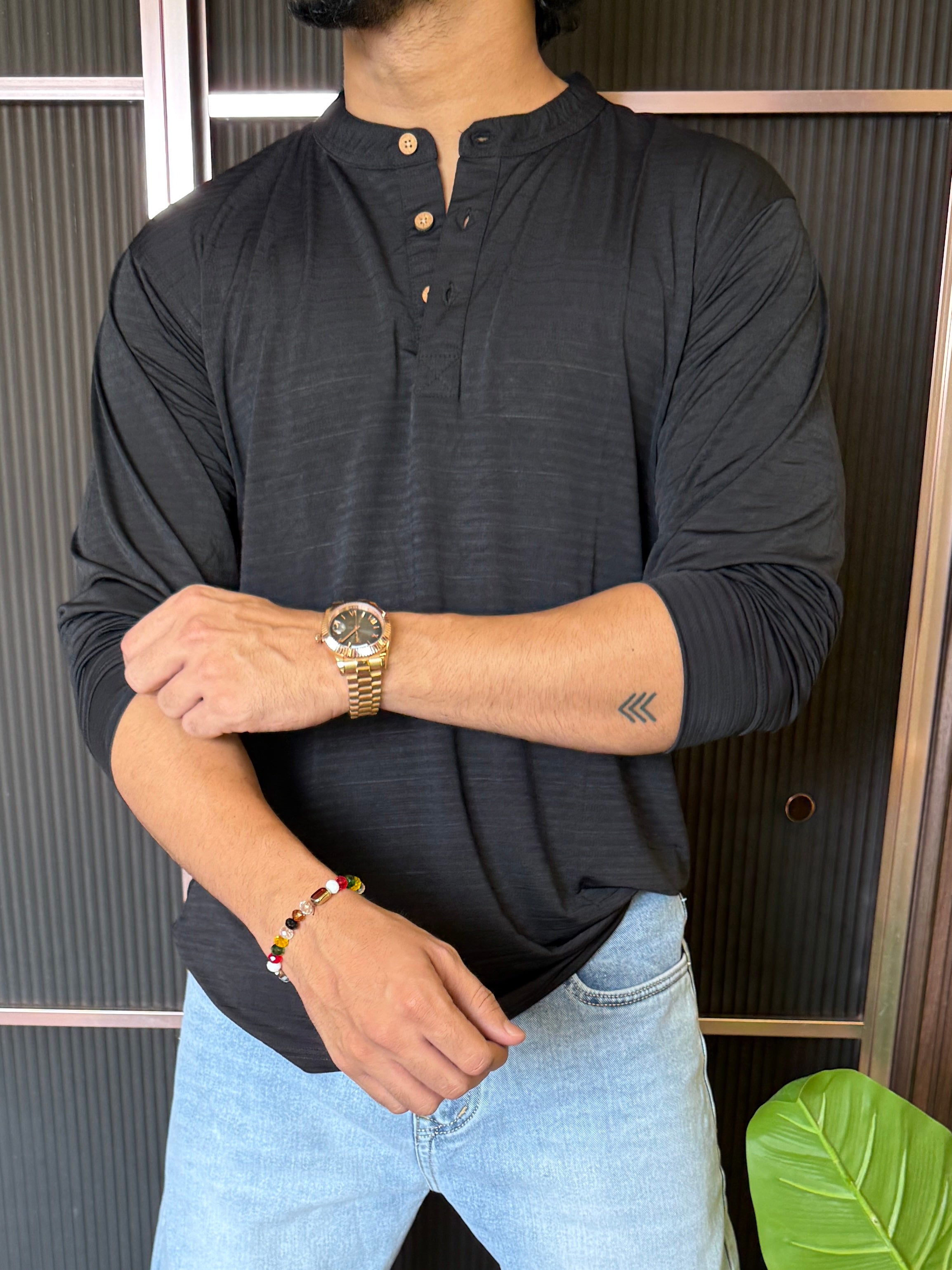 Henly Full Sleeve Olive T shirt