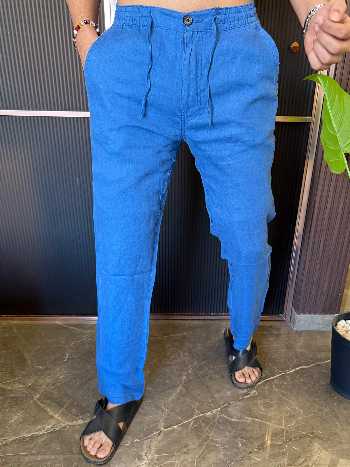 Pure Linen R Blue Pant