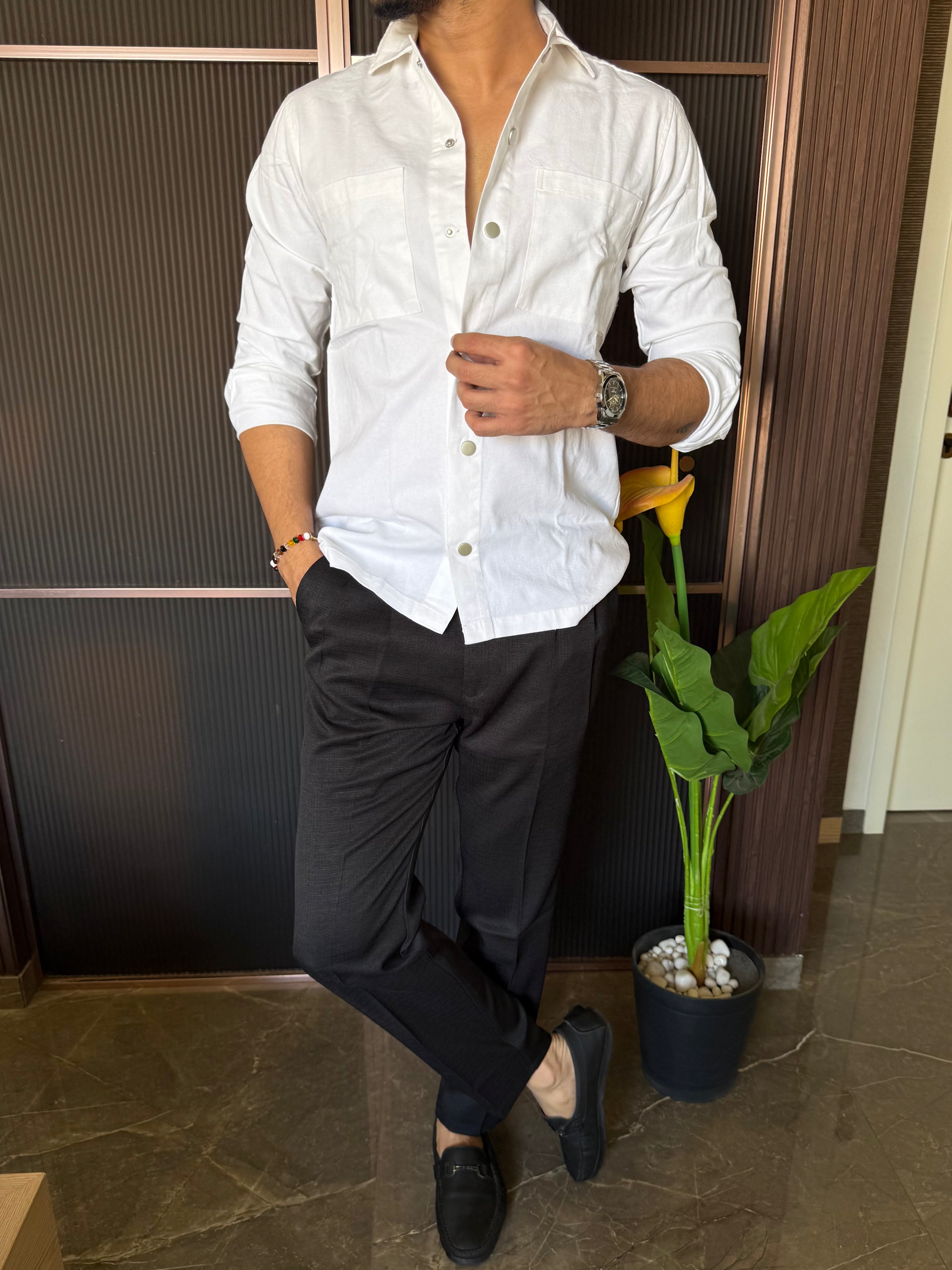 Heavy Twill Denim White Jacket