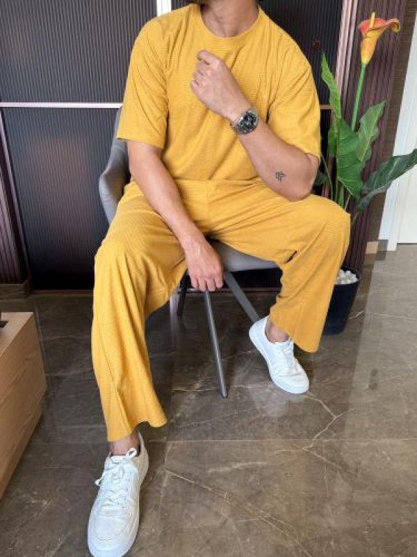 Over Size Waffle Yellow Cord Set