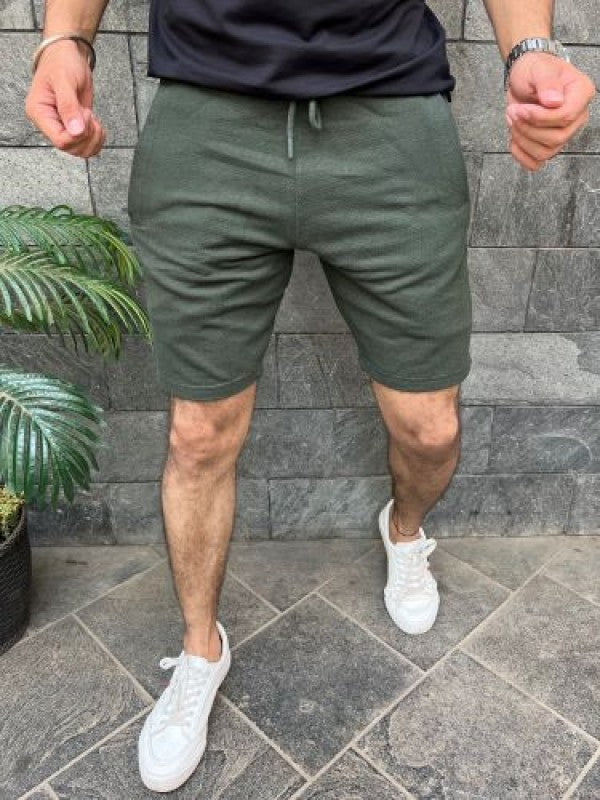 Waffle Olive Shorts