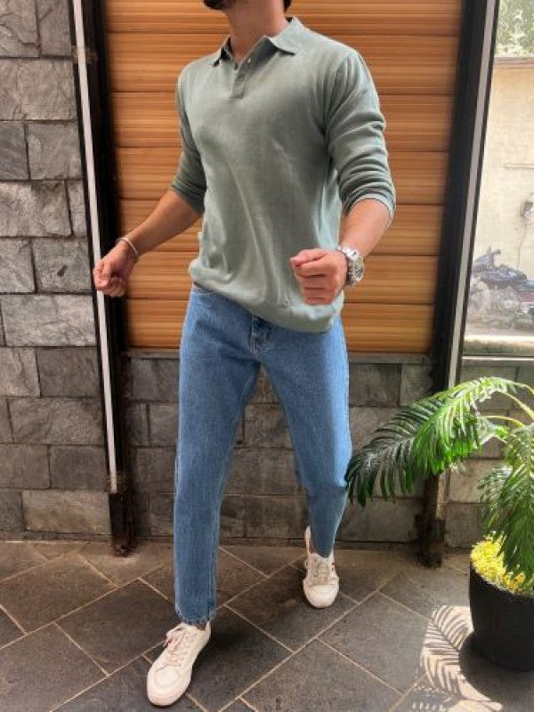 Knitted Collar Pista  Fullsleeves