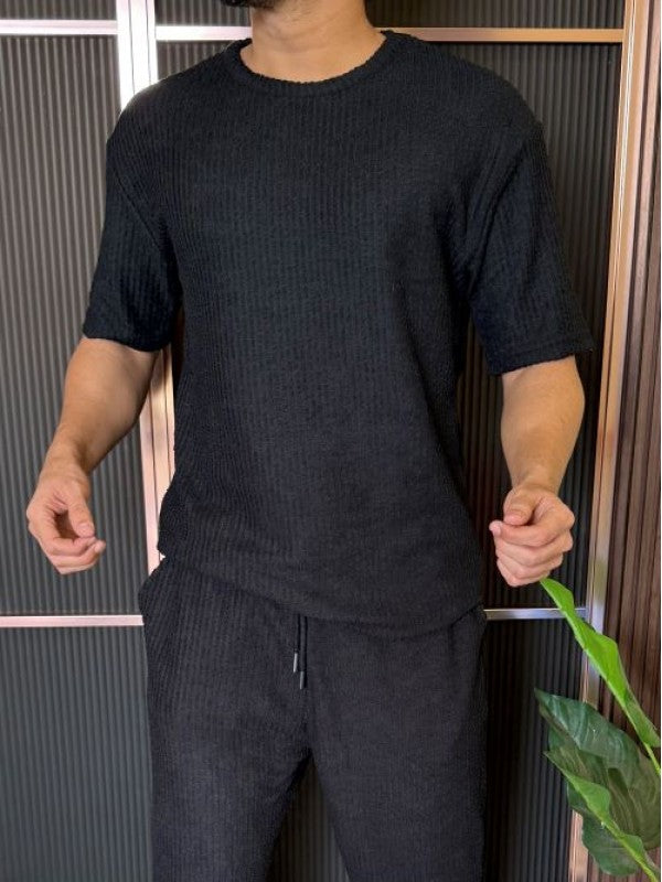 Towel Fabric Black Cord Set