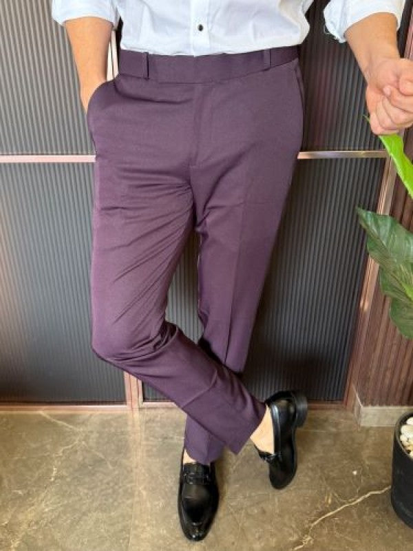 Ankle Formal Purple Trouser