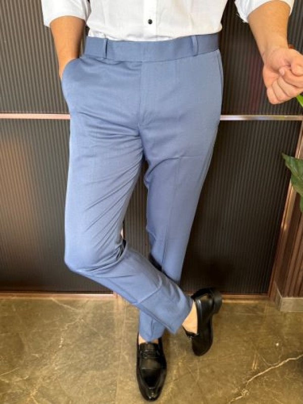 Ankle Formal Blue Trouser