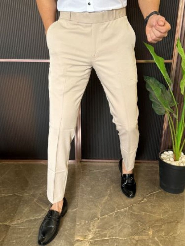 Ankle Formal Cream Trouser