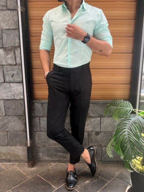 Stretchable Cotton Mint Fullsleeves Shirt