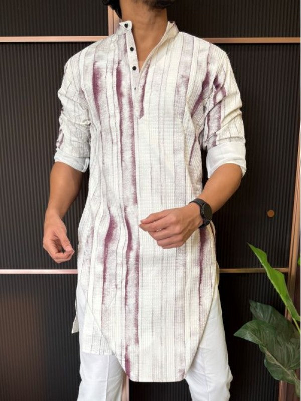 Imported Tiedye Maroon Printed Kurta