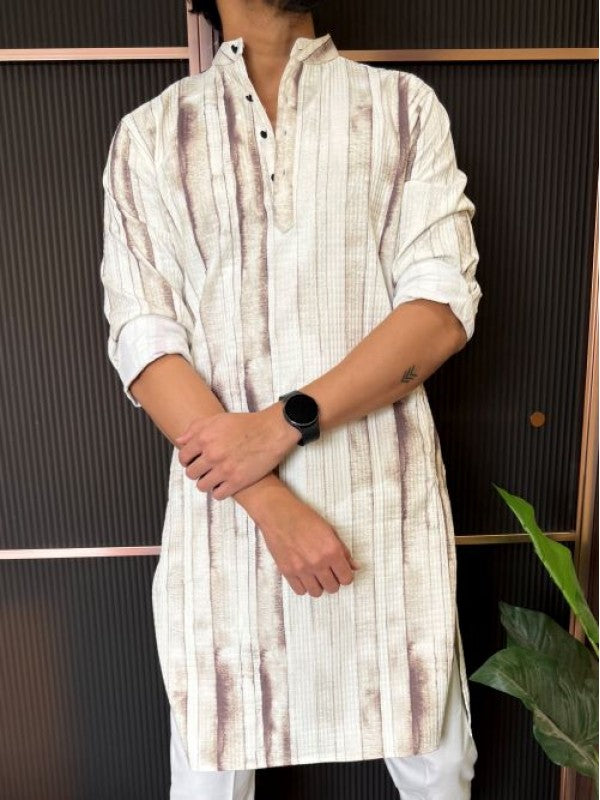 Imported Tiedye Brown Printed Kurta