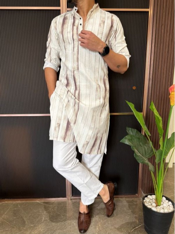 Imported Tiedye Brown Printed Kurta