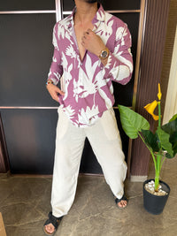 Reyon Leaf Peach Full sleeve Shirt