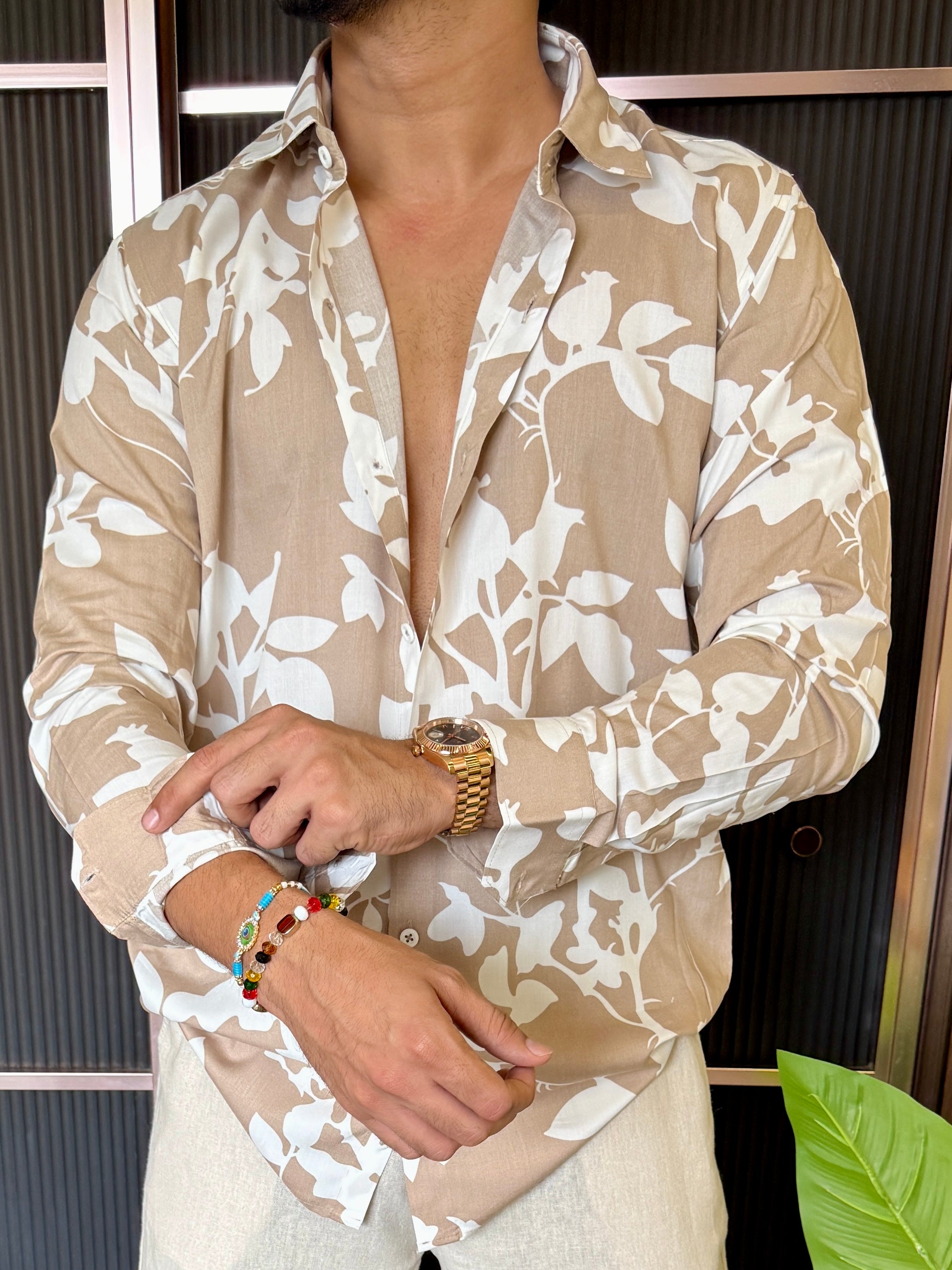 Reyon Floral Khakee Full sleeve Shirt