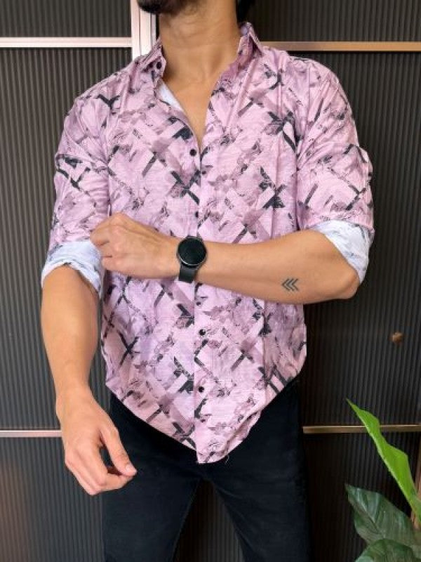 Light Weight Printed 2 Pink Full Sleeve Shirt