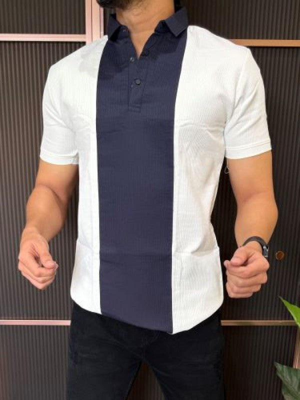 Imported Pannel  White Collar Tee
