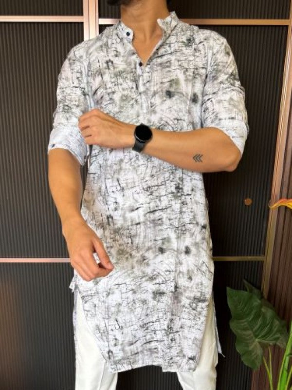 Light Weight Printed 7 Green Kurta