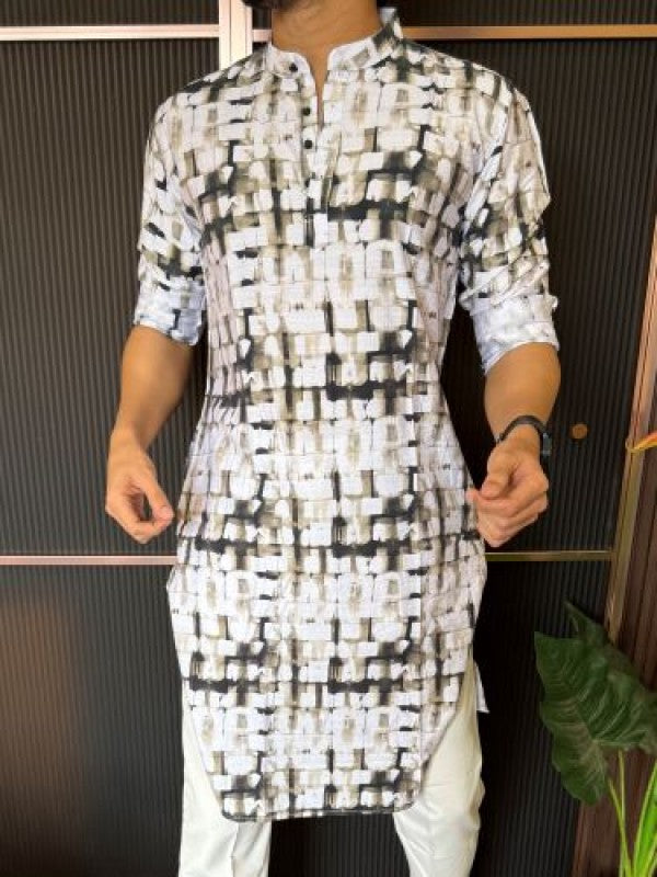 Light Weight Printed 8 Green Kurta
