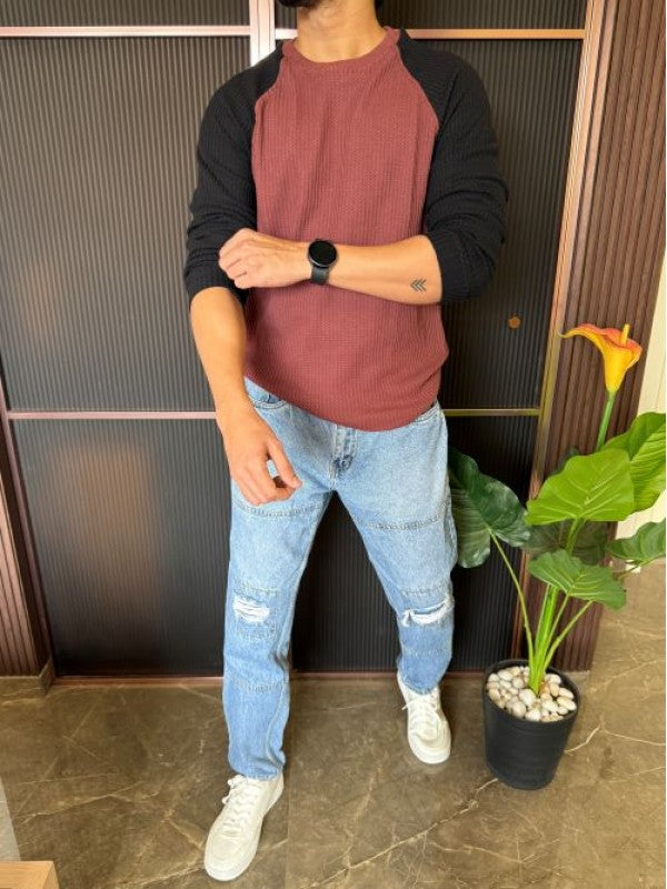 Raglan Black  Full Sleeve T shirt