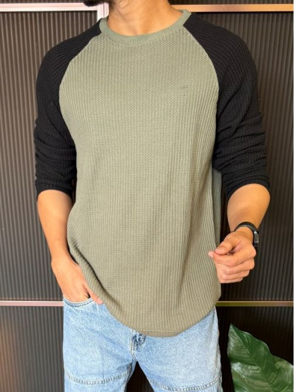 Raglan Olive Full Sleeve T shirt