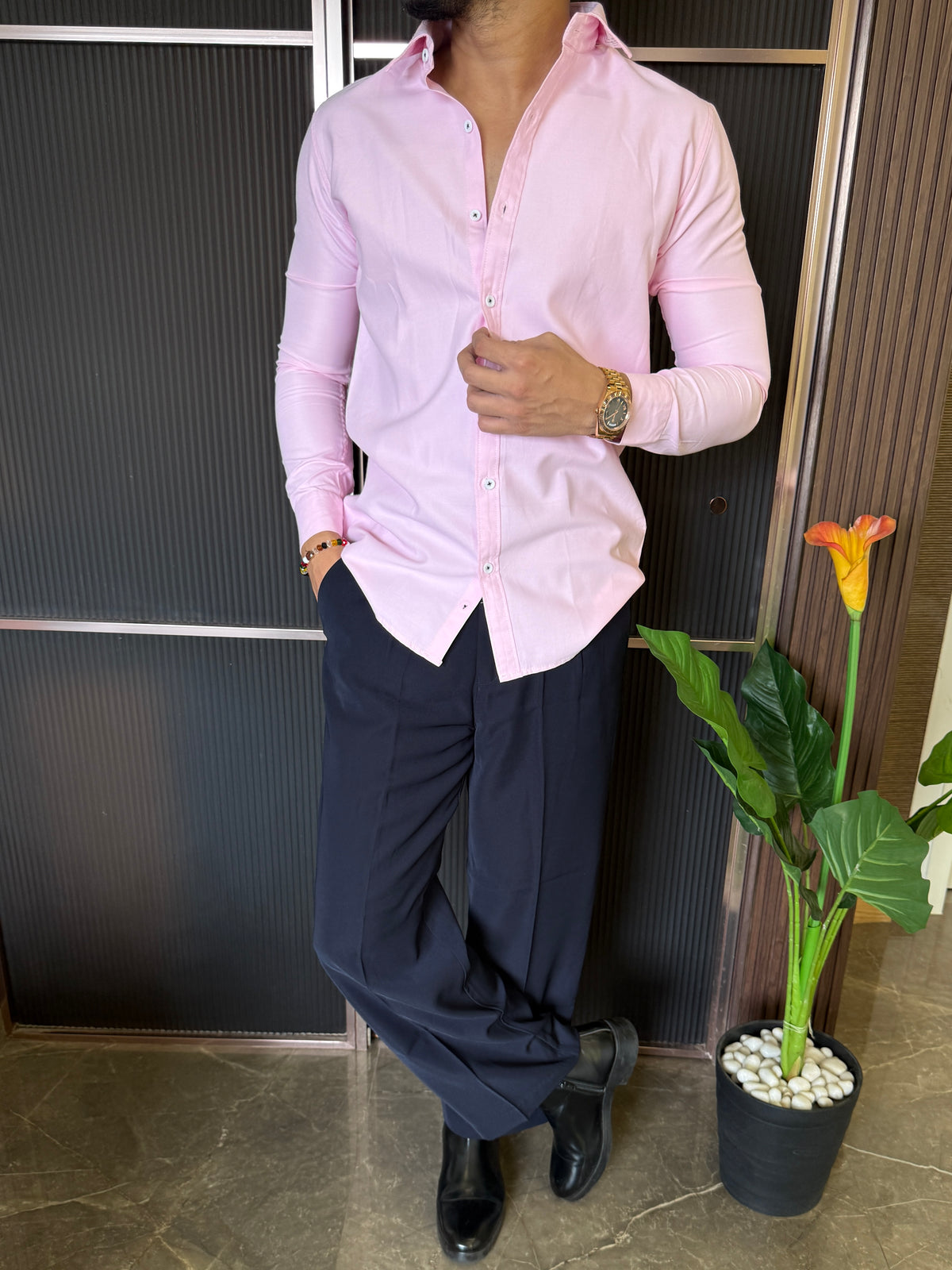 Oxford  Pink Full sleeve Shirt