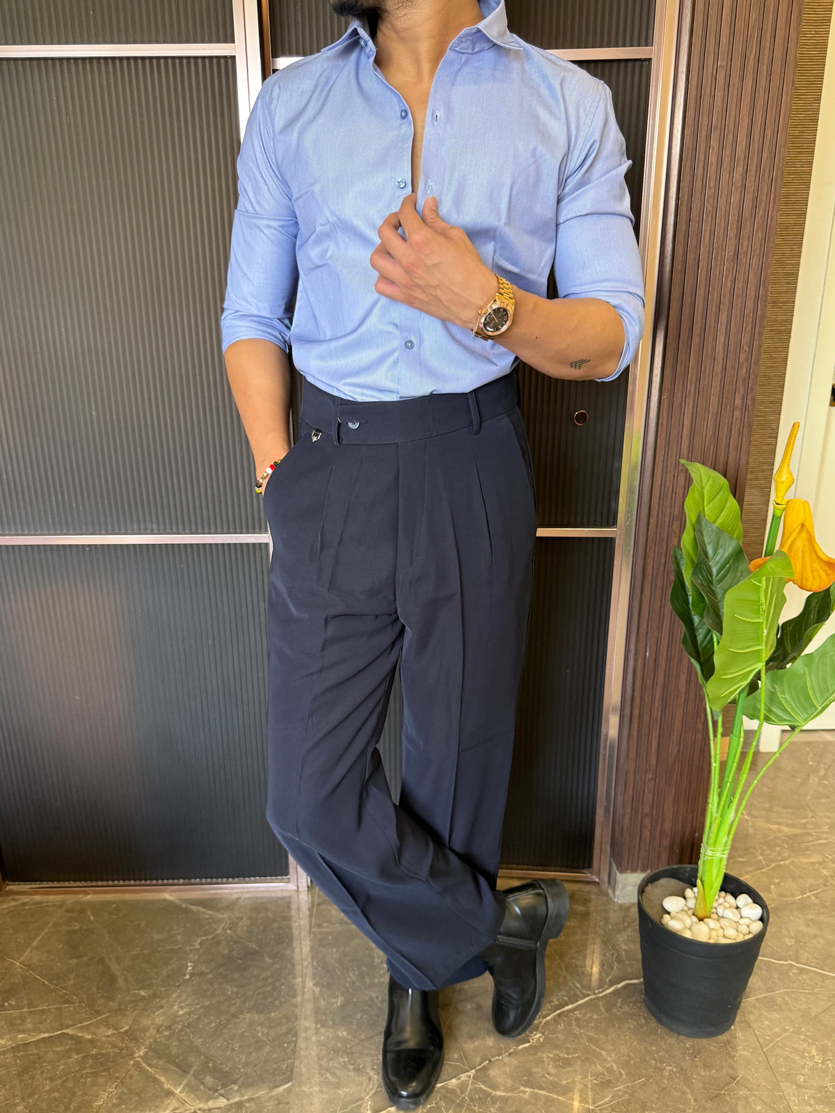Formal Blue Full Sleeve Shirt