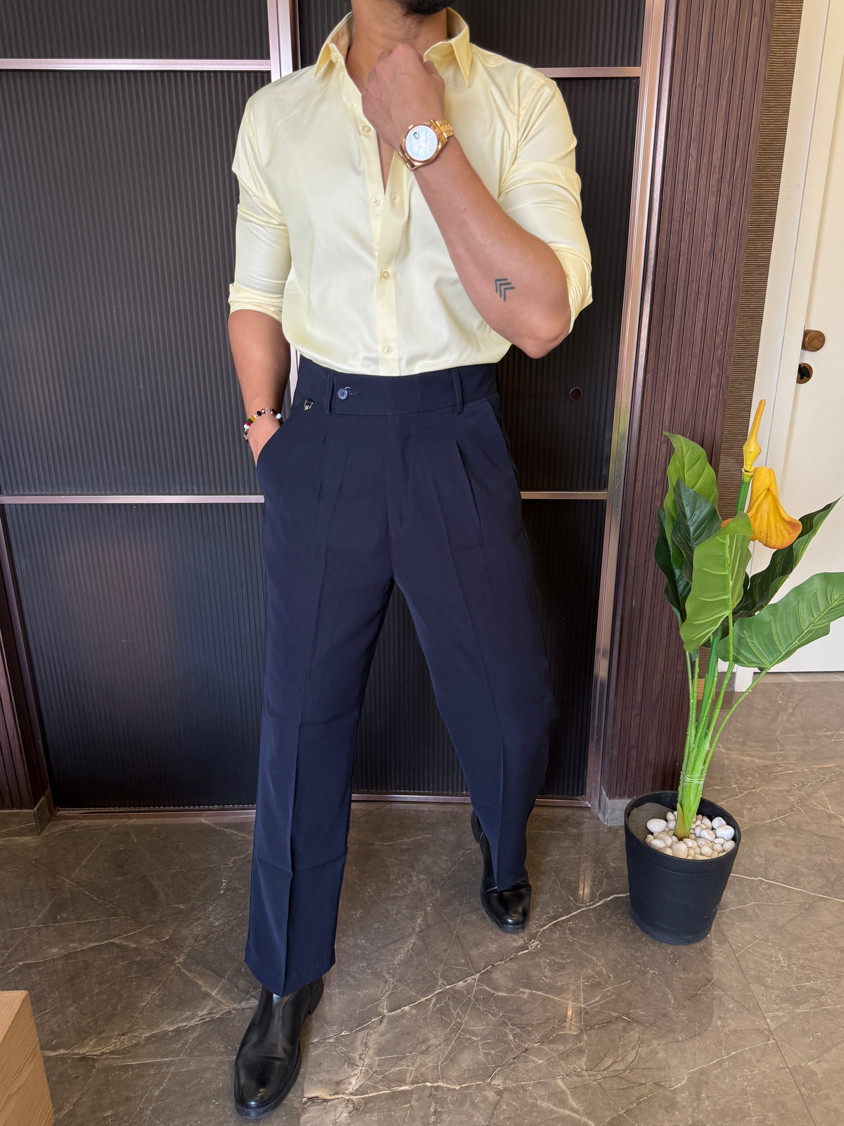 Formal Yellow Full Sleeve Shirt