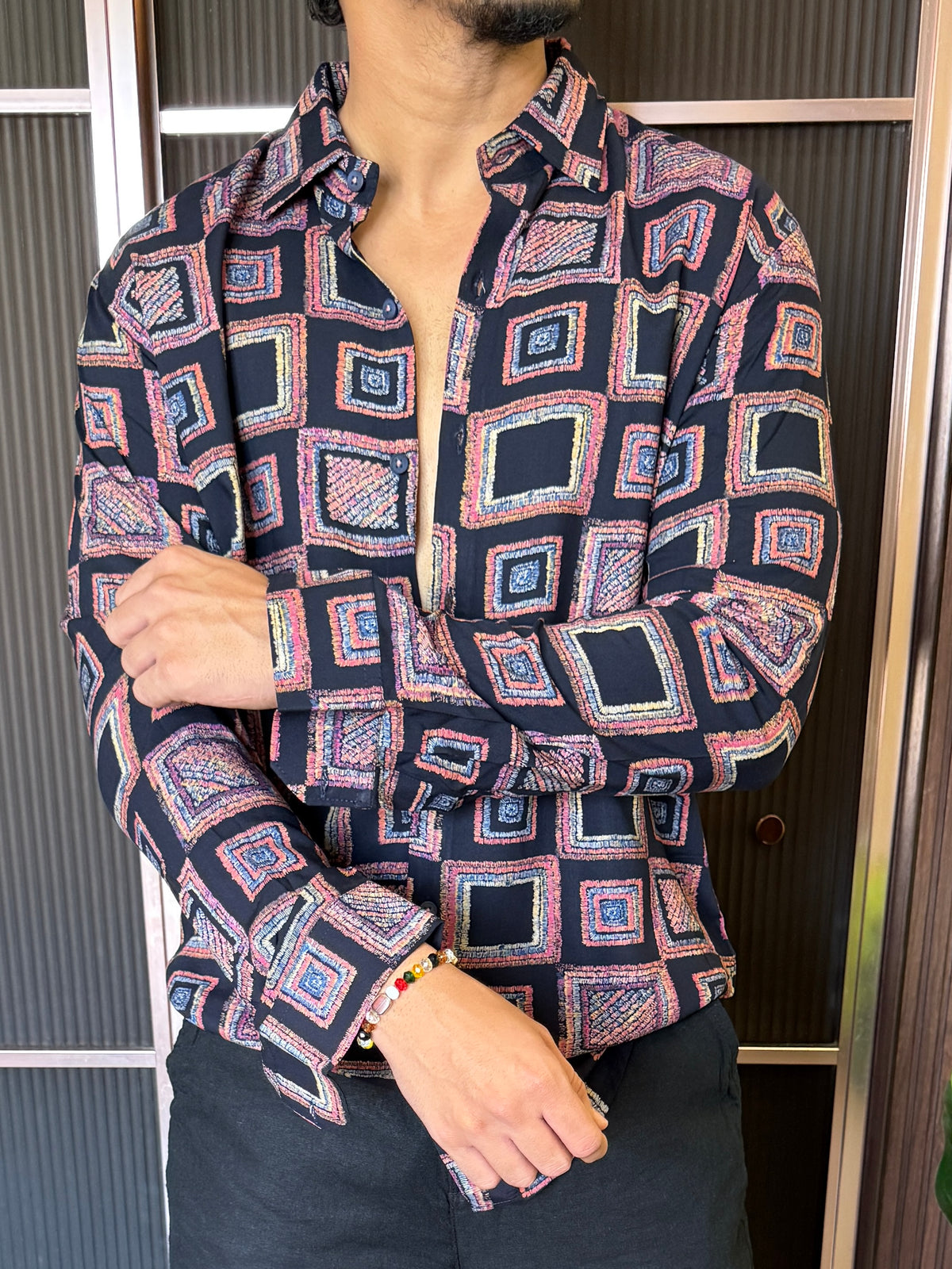 Reyon Digital Print Blue Full sleeve Shirt