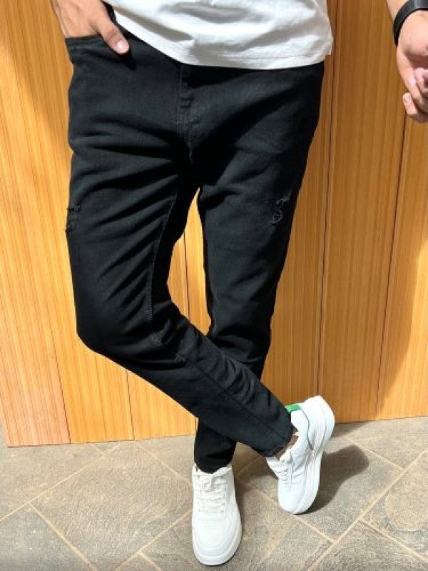 Kings Worn out  Slim fit Black Jeans