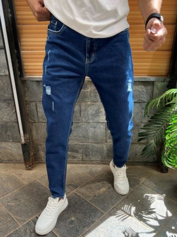 Kings Worn out  Slim fit Dark Blue Jeans