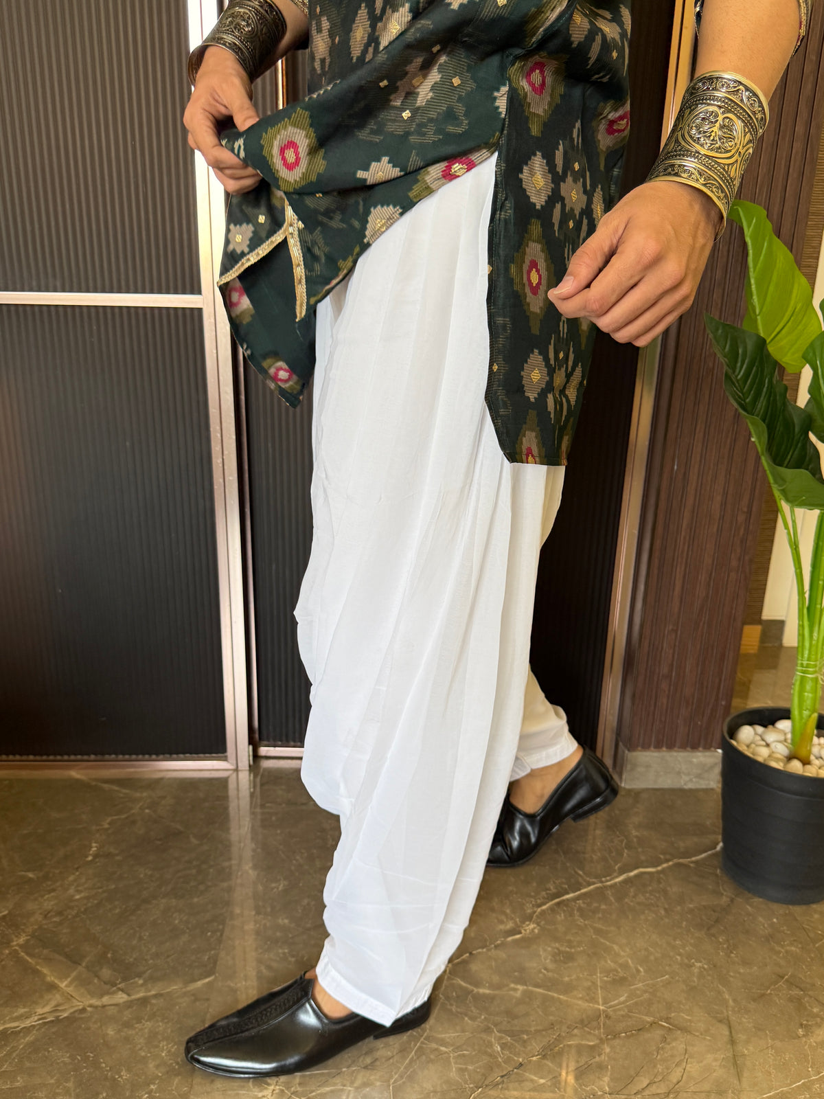 Afghani White Paijama