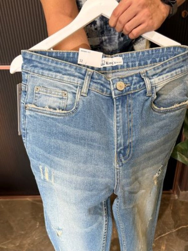 Kings Stretchable Wornout L Blue Jeans