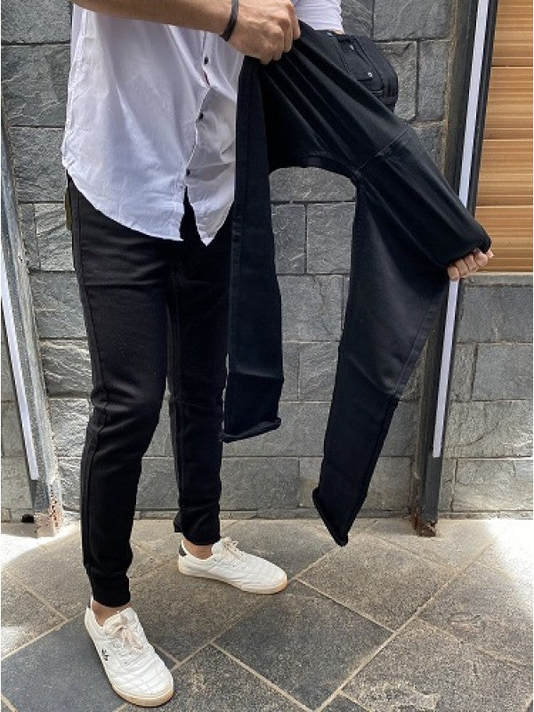 Basic Jet Black Stretchable Jeans
