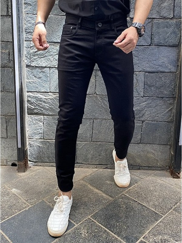 Basic Jet Black Stretchable Jeans