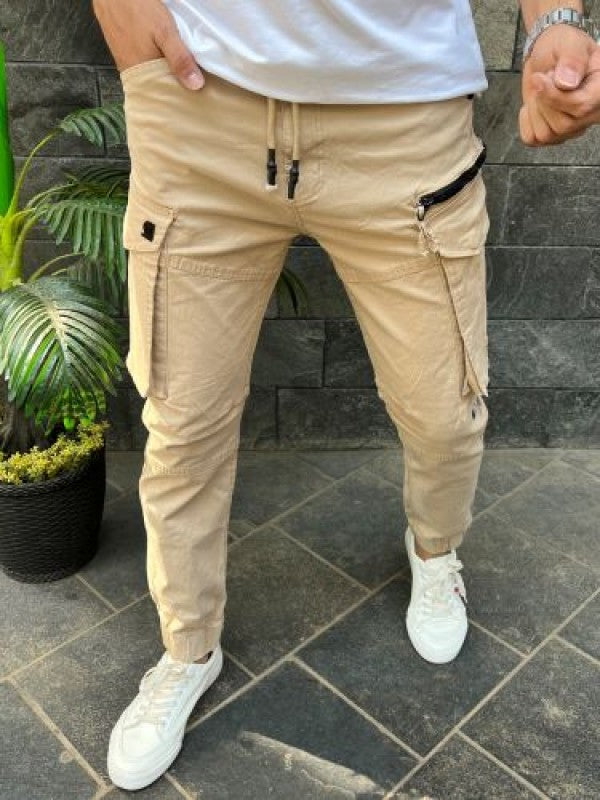 Premium RFD Fabric Cream Cargo Pants