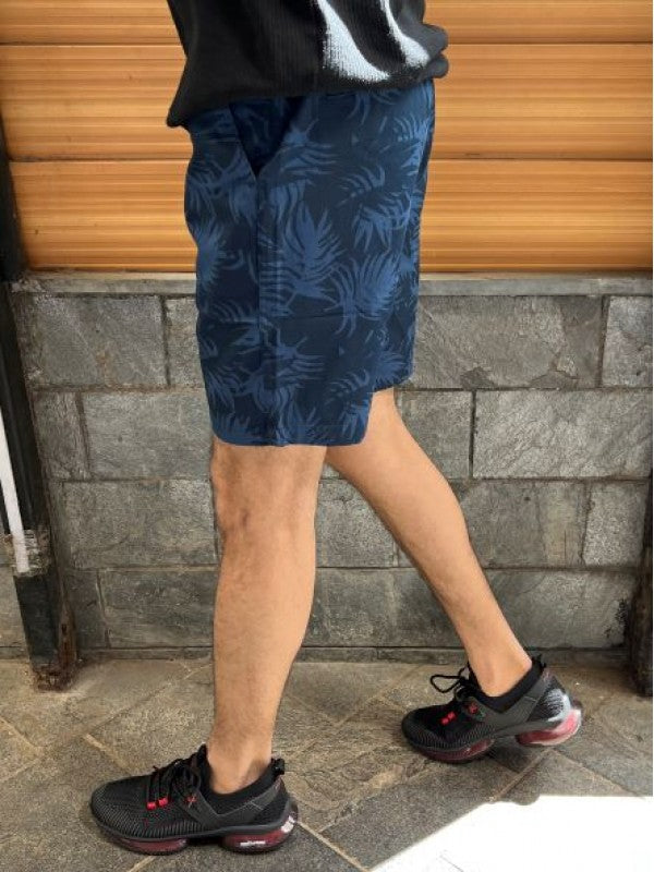Design 2 Elastic Waist Blue Shorts