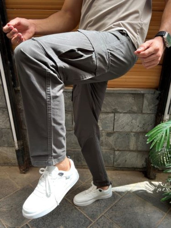 Stretchable Cotton Fabric Dark Green Cargo Pants