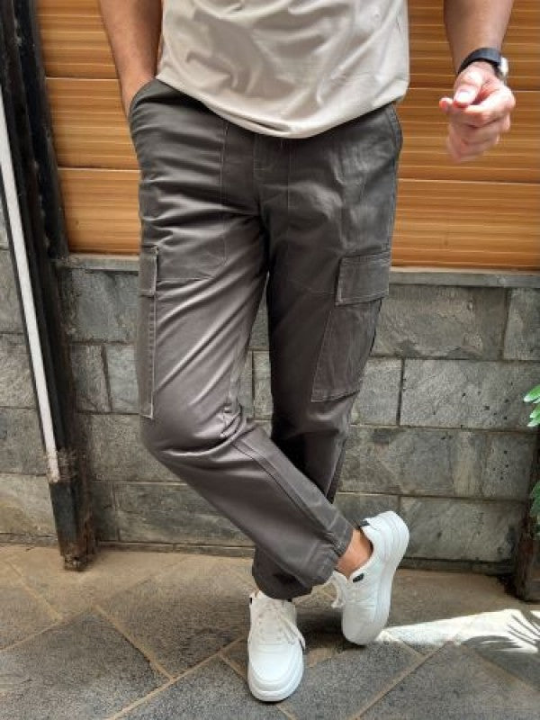 Stretchable Cotton Fabric Dark Green Cargo Pants