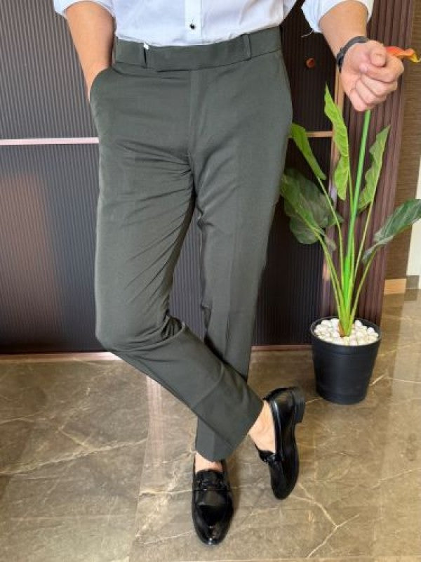 Ankle Formal Green Trouser