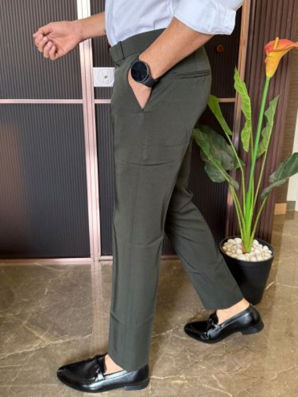 Ankle Formal Green Trouser